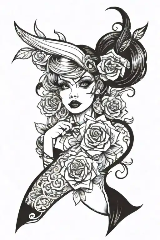 sissy femboy tattoo design idea