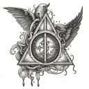harry potter deathly hallows tattoo design idea