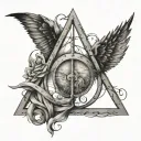 harry potter deathly hallows tattoo design idea
