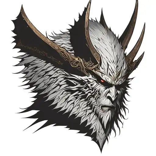 Nameless king from dark souls 3 tattoo design idea