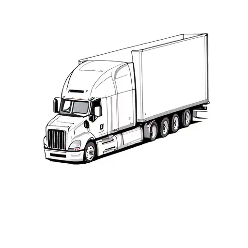 18 wheeler tattoo design idea