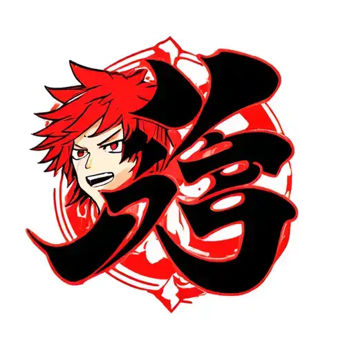 wind bar and gaara love kanji tattoo design idea