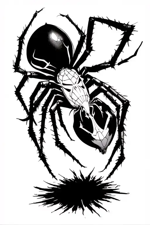 Phantom troup spider with glitch design of spider in across the spider verse  tattoo design idea