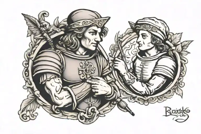 Leonardo and Raphael  tattoo design idea
