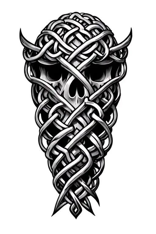 celtic chain mail tattoo design idea
