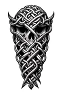 celtic chain mail tattoo design idea