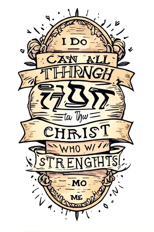 I can do all things through christ who strengthens me hebrew tattoo design idea