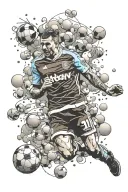 west ham bubbles blowing up from a cut in the wrist with the biggest west ham moments collaged up the arm, full sleeve tattoo design idea