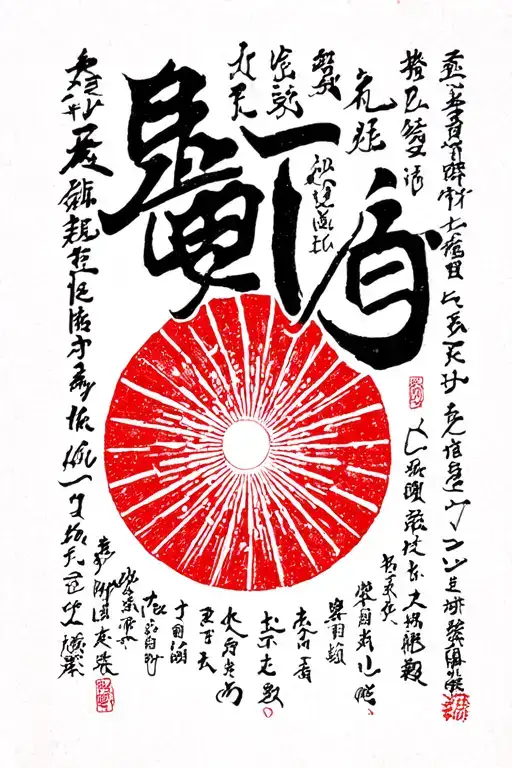 list of words up the forearm, the words are family love endurance and freedom all in kanji, Japanese red sun at bottom tattoo design idea