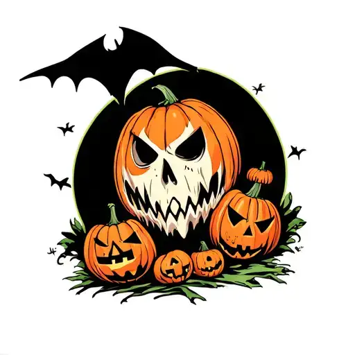 a halloween themed nipple or areola tattoo design.  tattoo design idea