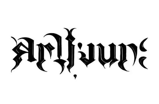 "Arjun" tattoo design idea