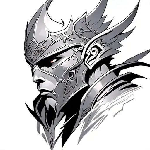 Paladin de Dota 2 hero tattoo design idea
