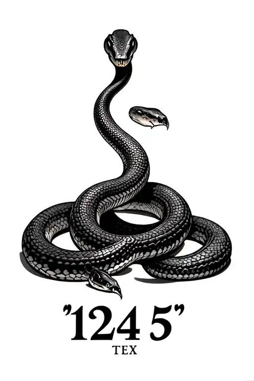 "1245" "1245" snakes tattoo design idea
