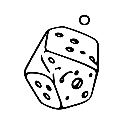 dices and randomness of the world tattoo design idea