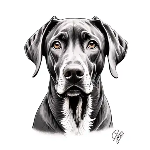 Weimaraner tattoo design idea