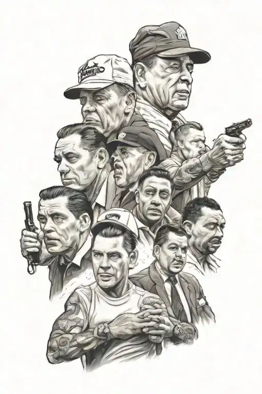 Jimmy Hoffa,Max Holloway, Robert Deneiro, Anthony Suprano, Frank Lucas, Bumpy Johnson, tattoo design idea