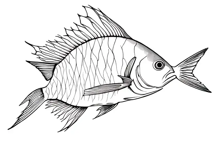 John Dory fish tattoo design idea