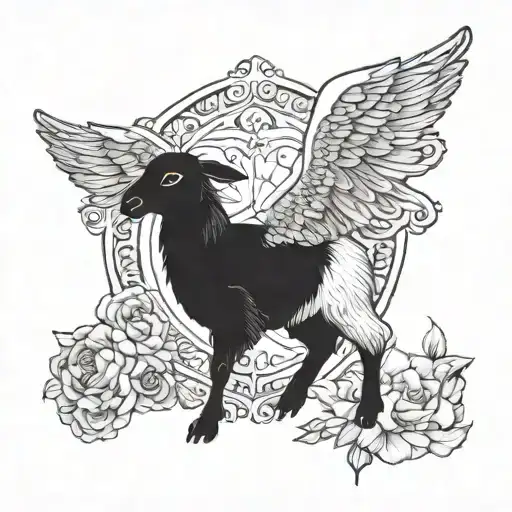 lamb and dove tattoo design idea