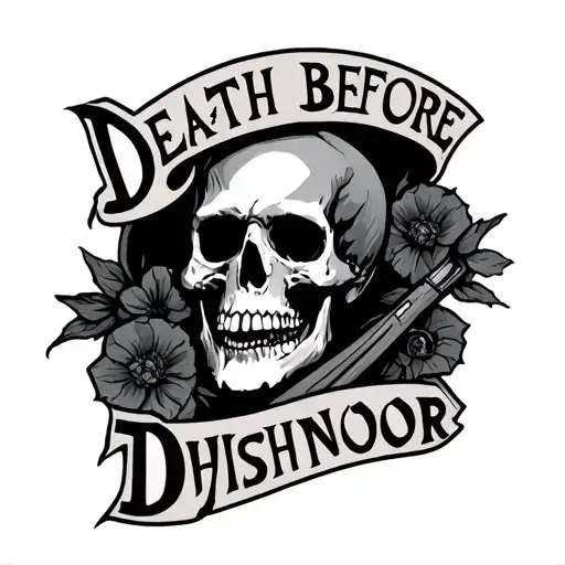 death before dishonor  tattoo design idea