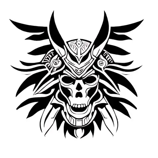 Aztec God Of Death tattoo design idea