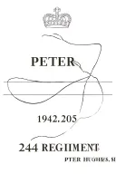 "Peter Hughes 1942-2025" 2/4 regiment logo incorporated tattoo design idea