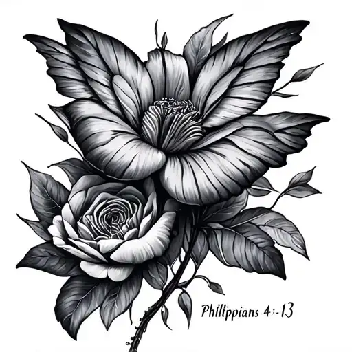 Philippians 4:13 tattoo design idea