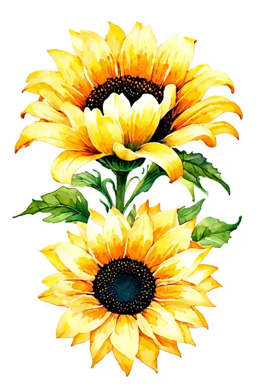 sunflowers Lilly tattoo design idea