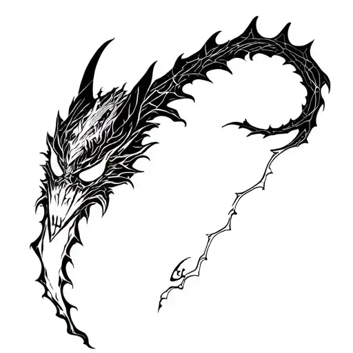 Fighting Inner demon tattoo design idea