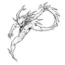 Fighting Inner demon tattoo design idea
