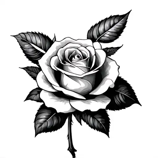 Bayahibe Rose tattoo design idea