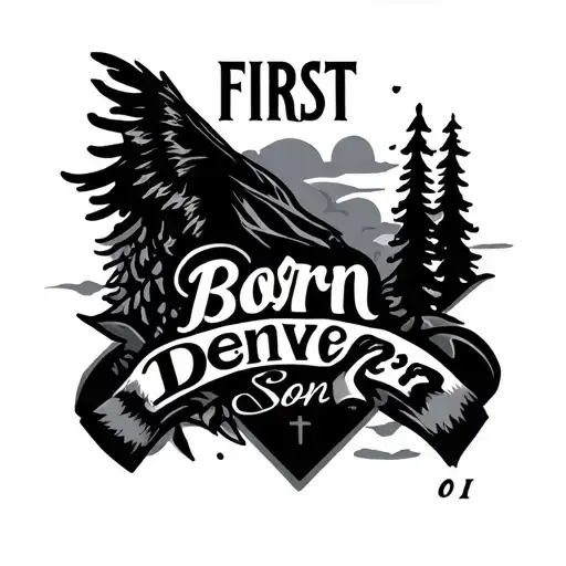 "Denver " First Born son tattoo design idea