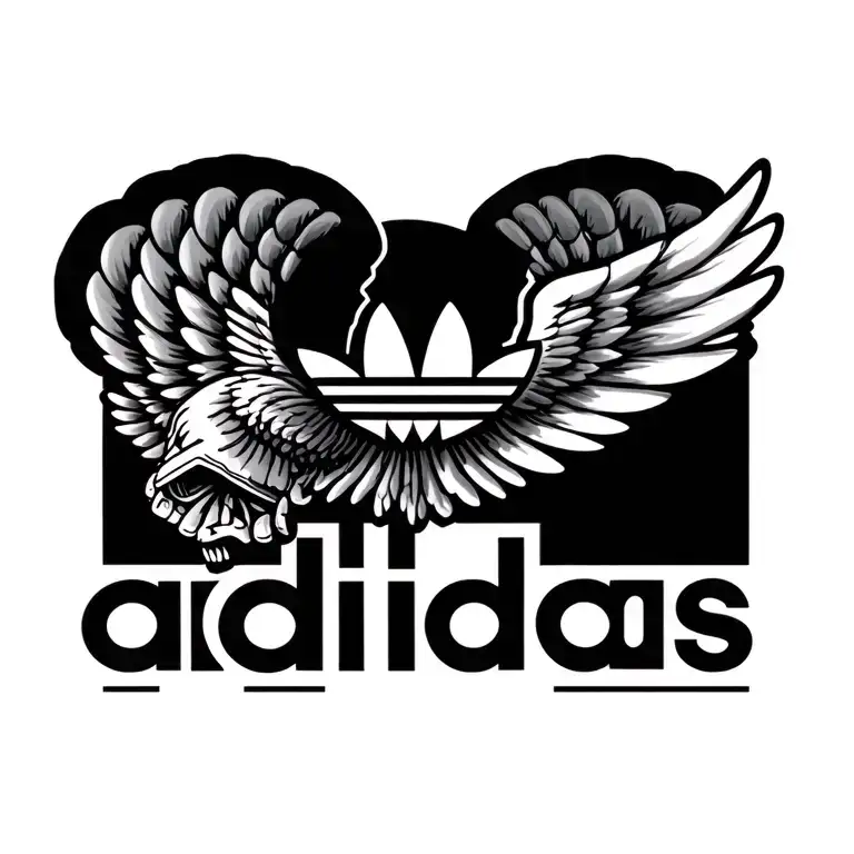 adidas, soldier, paratrooper wing, tattoo design idea