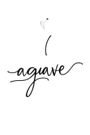 simple line written in cursive "agave" that transitions into a minimalist bouque at the top on my spine tattoo design idea