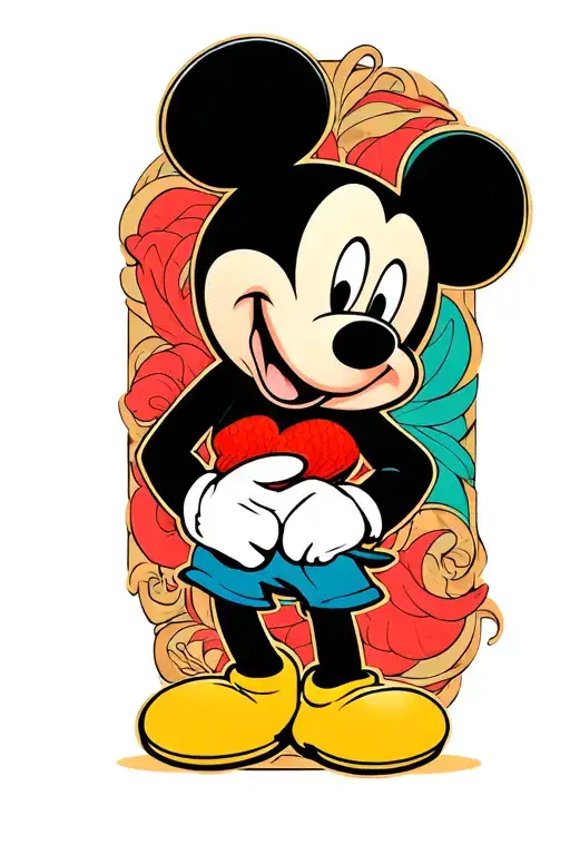 mickey mouse tattoo design idea