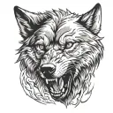 growling wolf head tattoo design tattoo design idea