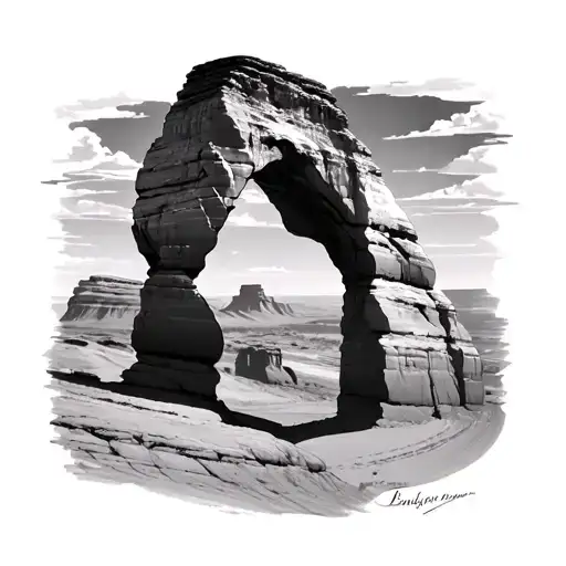 Delicate Arch tattoo design idea