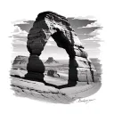 Delicate Arch tattoo design idea
