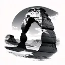 Delicate Arch tattoo design idea