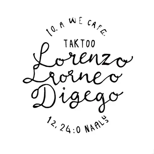 You create me a tattoo for the birth of my son is called Lorenzo Diego and was born on 12/03/24 in Naples tattoo design idea