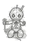 voodoo doll evil tattoo design idea