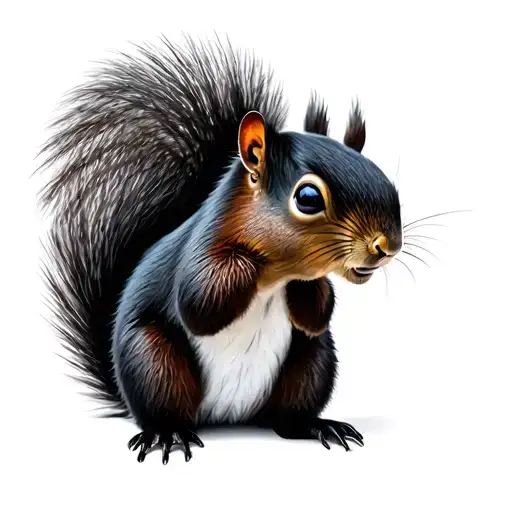Black Squirrel tattoo design idea