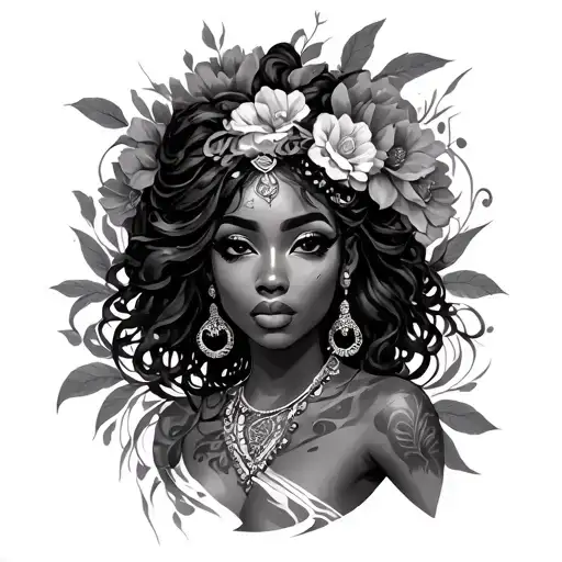 Oshun tattoo design idea