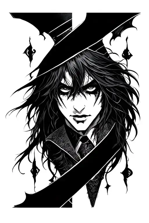 hellsing alucard's eye tattoo design idea