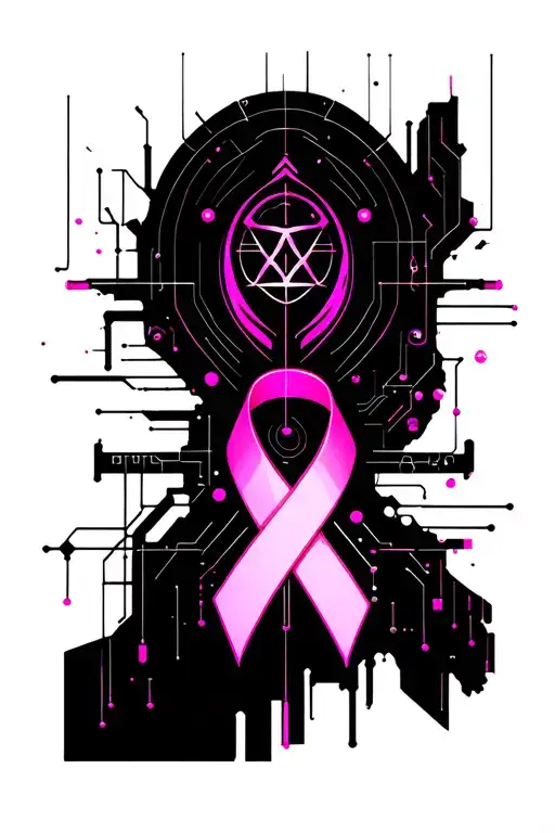 breast cancer rip lost family tattoo design idea