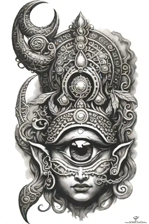 Shiva third eye tattoo design idea