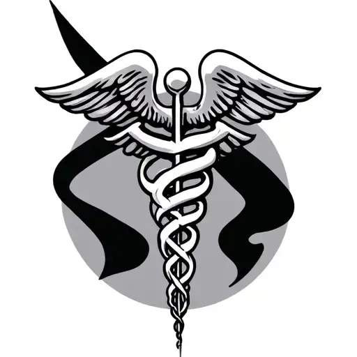 Caduceus tattoo design idea