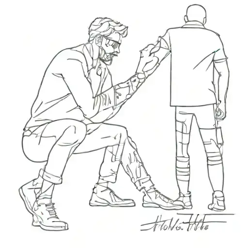 fuck with the love between a father n son U will meet an unstoppable calculated force tattoo design idea