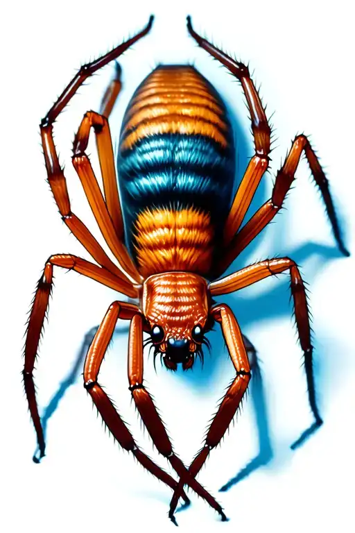 huntsman spider crawling tattoo design idea