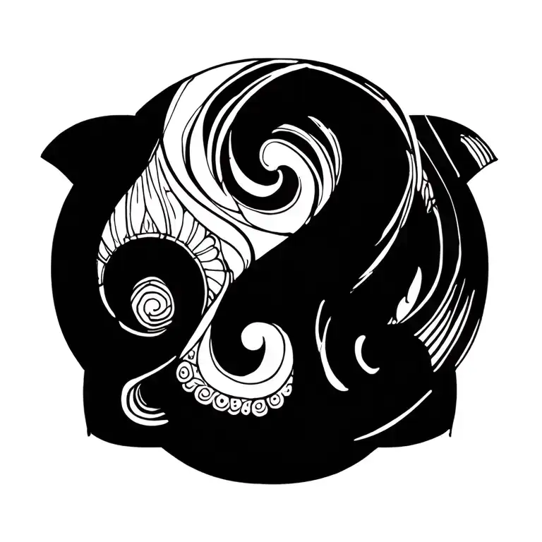 blackwork bold abstract bodysuit intertwined ornamental flourishes high-contrast  intricate aesthetic board raw strokes tattoo design idea