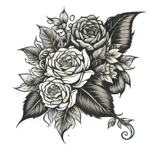 Patience, gratitude, remembrance, silence tattoo design idea